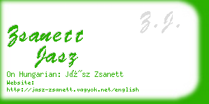 zsanett jasz business card